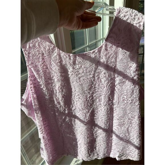 Plus Size Venus Mesh & Lace Overlay Top. Pink. Size 2X. New. - Picture 6 of 6